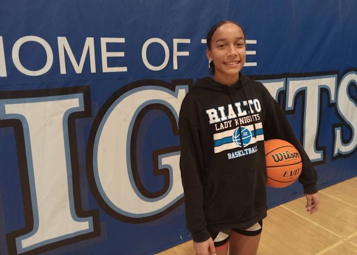 Carrington Davis, a 5-foot-10 junior wing, averages more than 28 points per game for the 23-3 Rialto Knights.